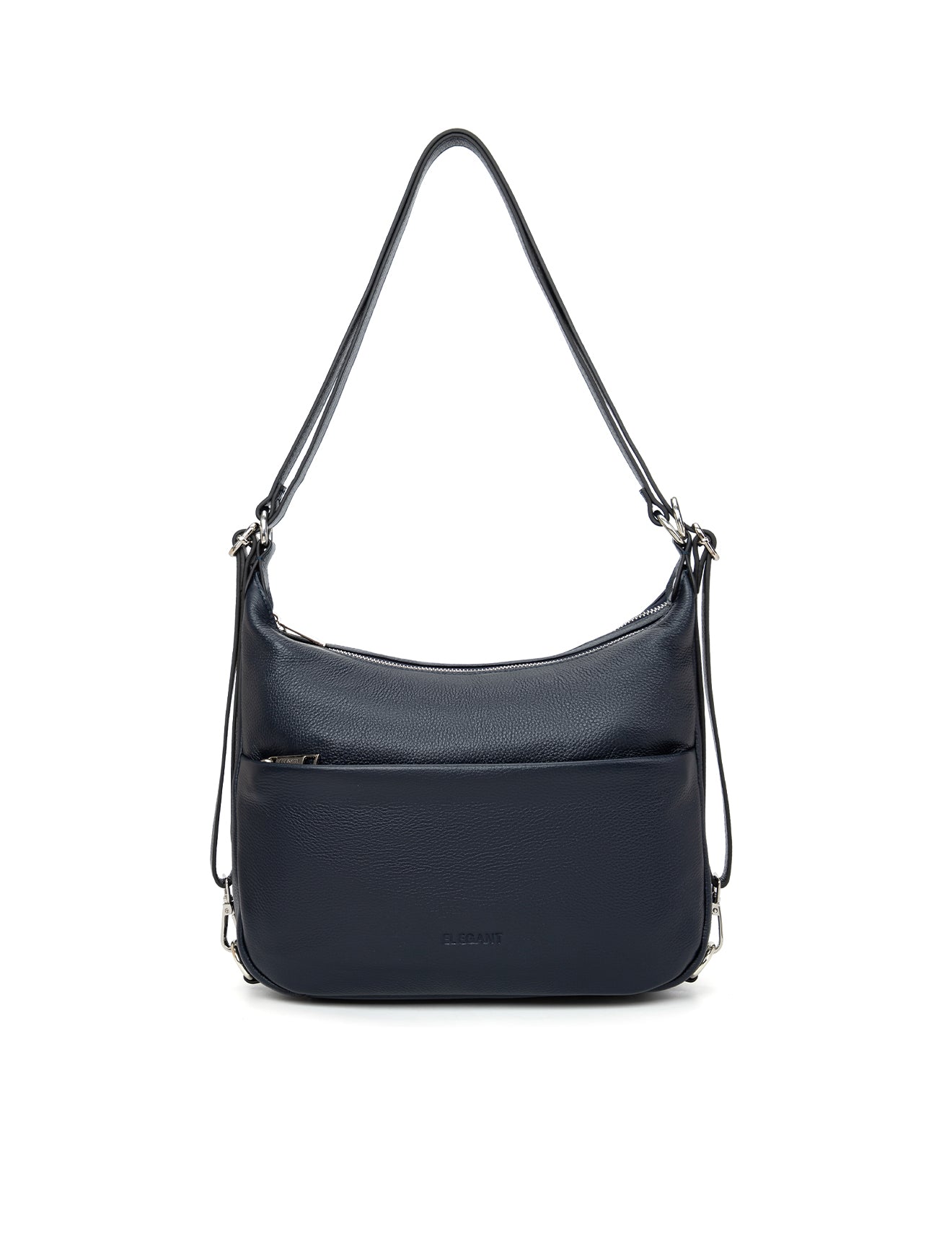 KAYLEIGH CONVERTIBLE LEATHER SHOULDER/BACKPACK-E1-0859-NVY