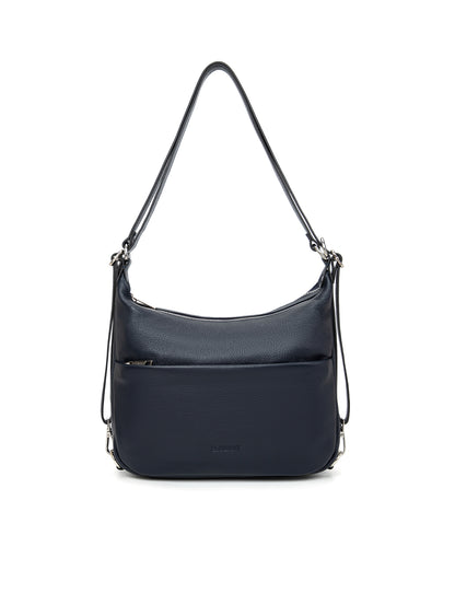 KAYLEIGH CONVERTIBLE LEATHER SHOULDER/BACKPACK-E1-0859-NVY