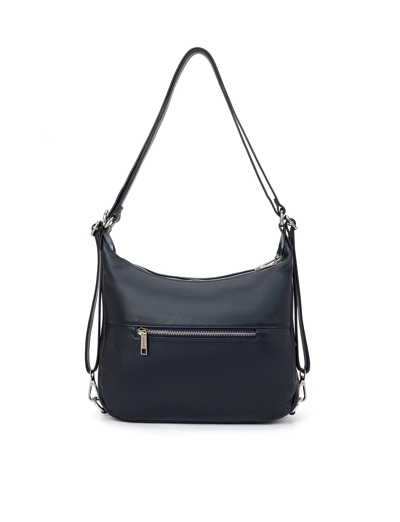 KAYLEIGH CONVERTIBLE LEATHER SHOULDER/BACKPACK-E1-0859-NVY