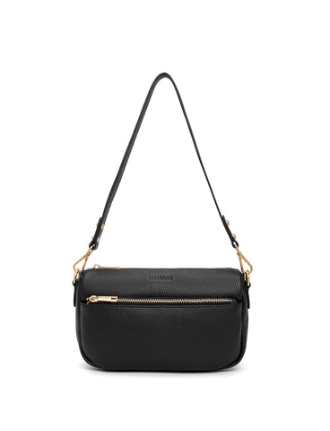 CARRIE LEATHER XBODY BAG- E1-0860-BLK- NEW IN