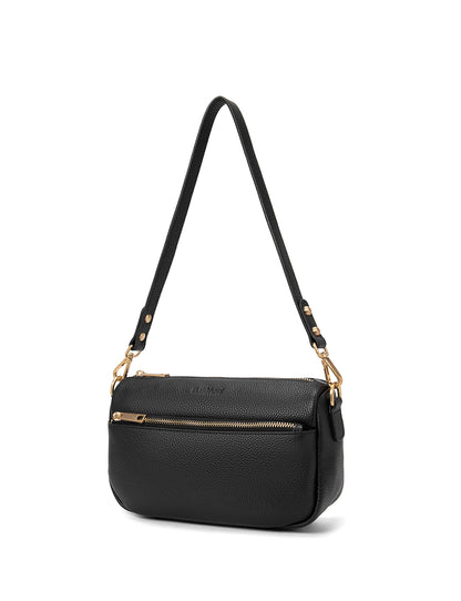 CARRIE LEATHER XBODY BAG- E1-0860-BLK