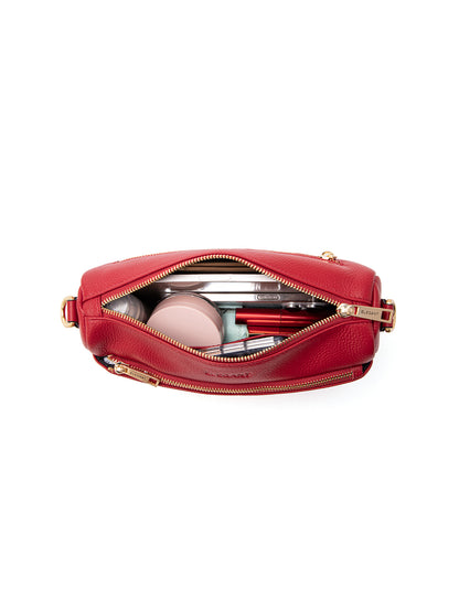 CARRIE LEATHER XBODY BAG- E1-0860-FIRE