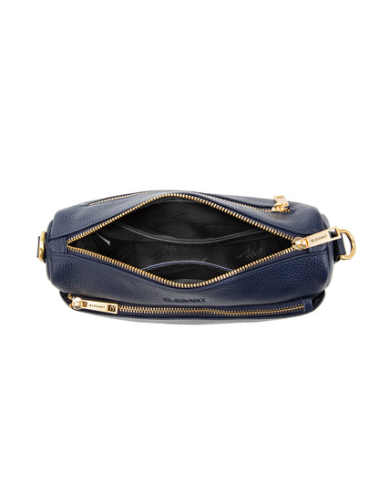 CARRIE LEATHER XBODY BAG- E1-0860-NVY