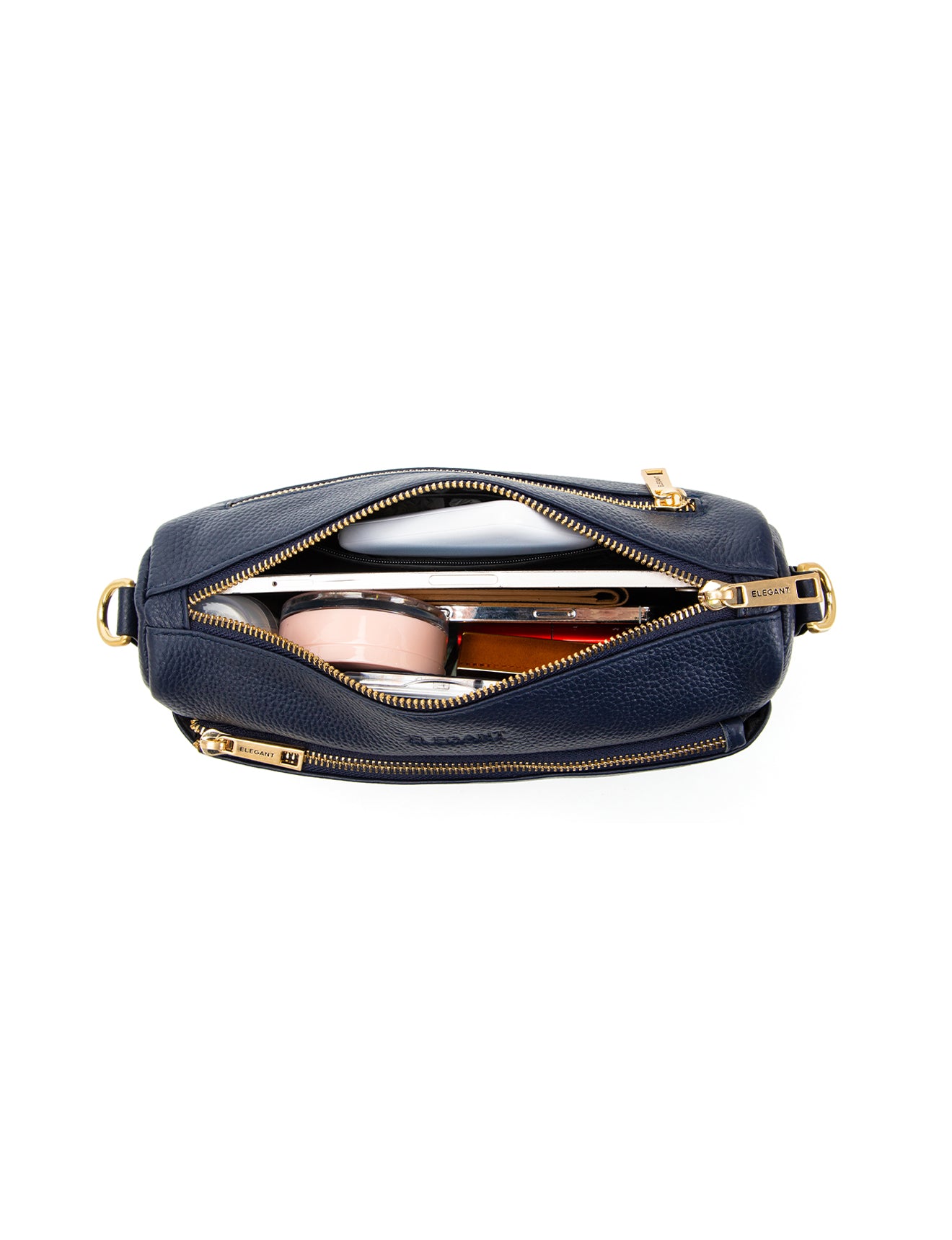 CARRIE LEATHER XBODY BAG- E1-0860-NVY