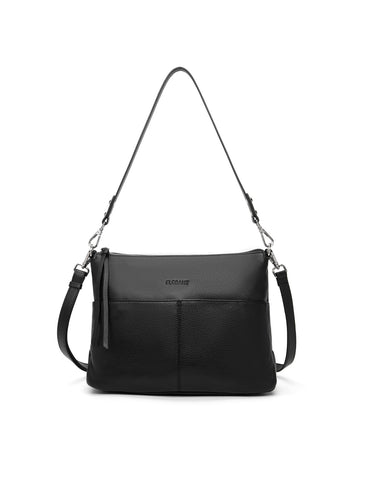ALANNA LEATHER HOBO BAG- E1-0862-BLK- NEW IN