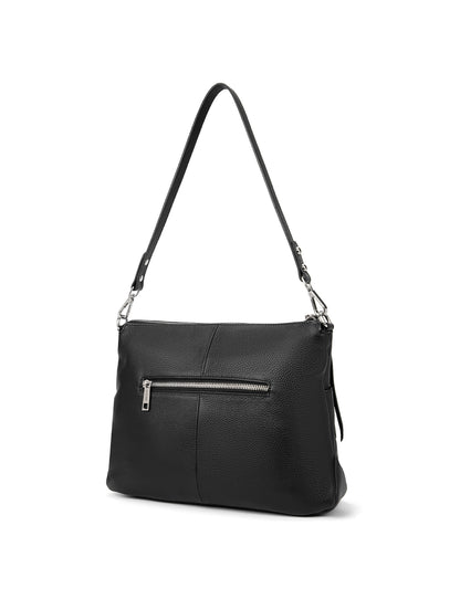 ALANNA LEATHER HOBO BAG- E1-0862-BLK