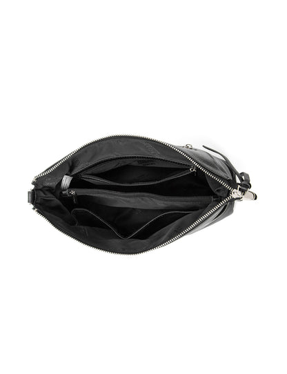 ALANNA LEATHER HOBO BAG- E1-0862-BLK