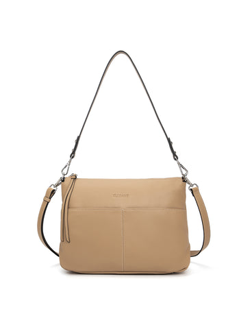 ALANNA LEATHER HOBO BAG- E1-0862-CAM- NEW IN