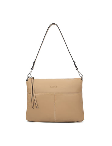 ALANNA LEATHER HOBO BAG- E1-0862-CAM- NEW IN