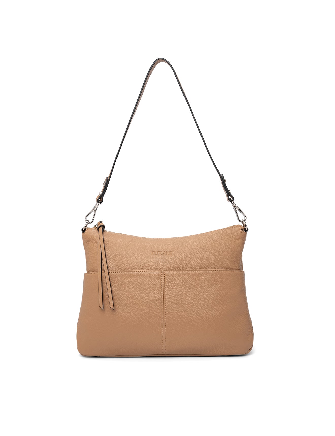 ALANNA LEATHER HOBO BAG - LATTE