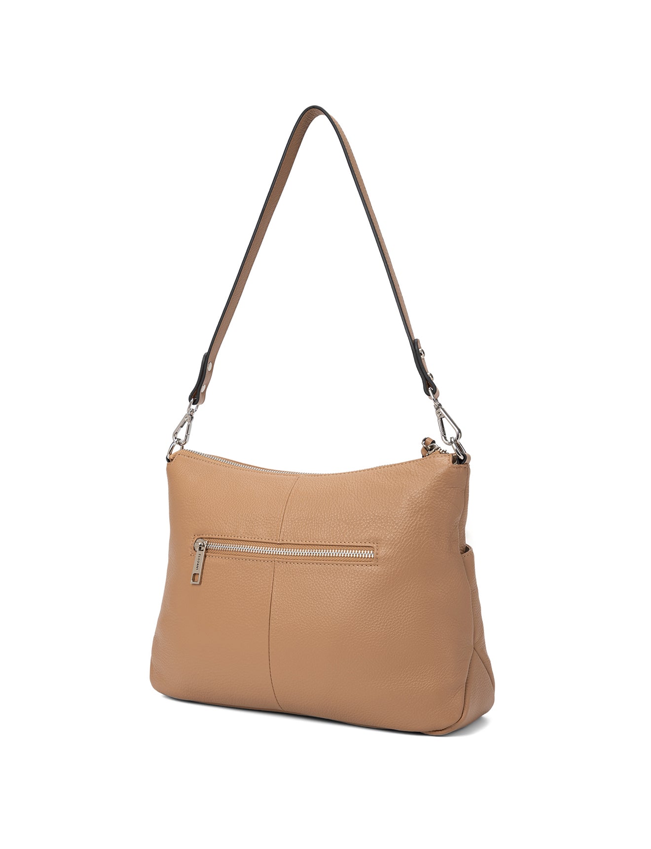 ALANNA LEATHER HOBO BAG - LATTE