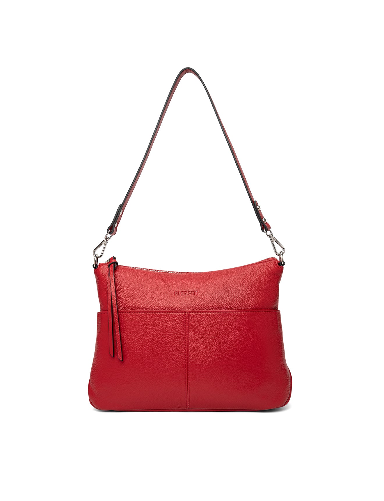 ALANNA LEATHER HOBO BAG - CHERRY