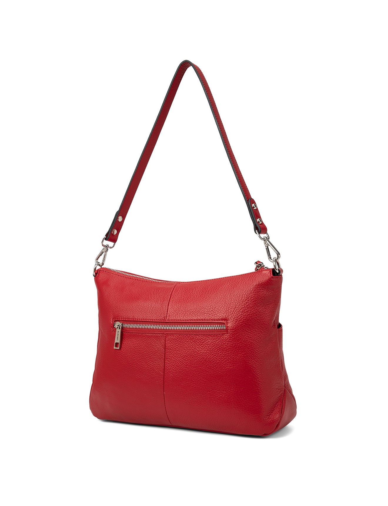 ALANNA LEATHER HOBO BAG - CHERRY