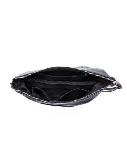 ALANNA LEATHER HOBO BAG - NAVY
