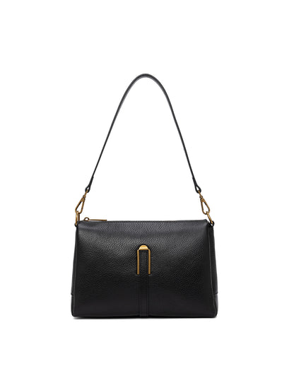 JENNIFER LEATHER BAG - BLACK