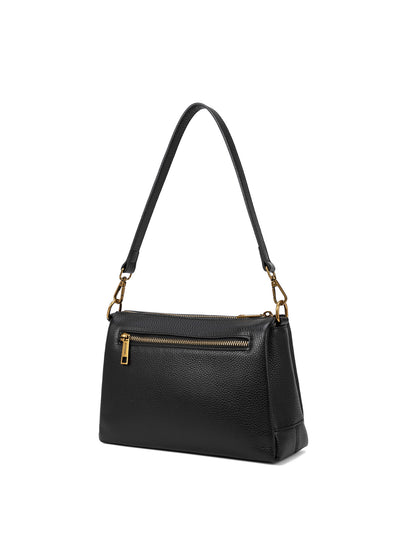 JENNIFER LEATHER BAG - BLACK