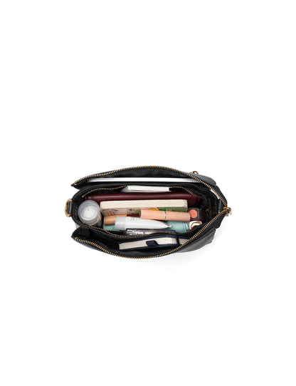 JENNIFER LEATHER BAG - BLACK