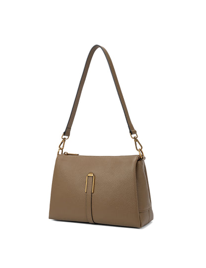 JENNIFER LEATHER BAG - KHAKI