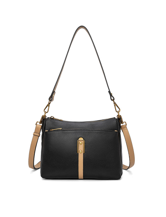 LAUREN BAG - BLACK W/ CAMEL