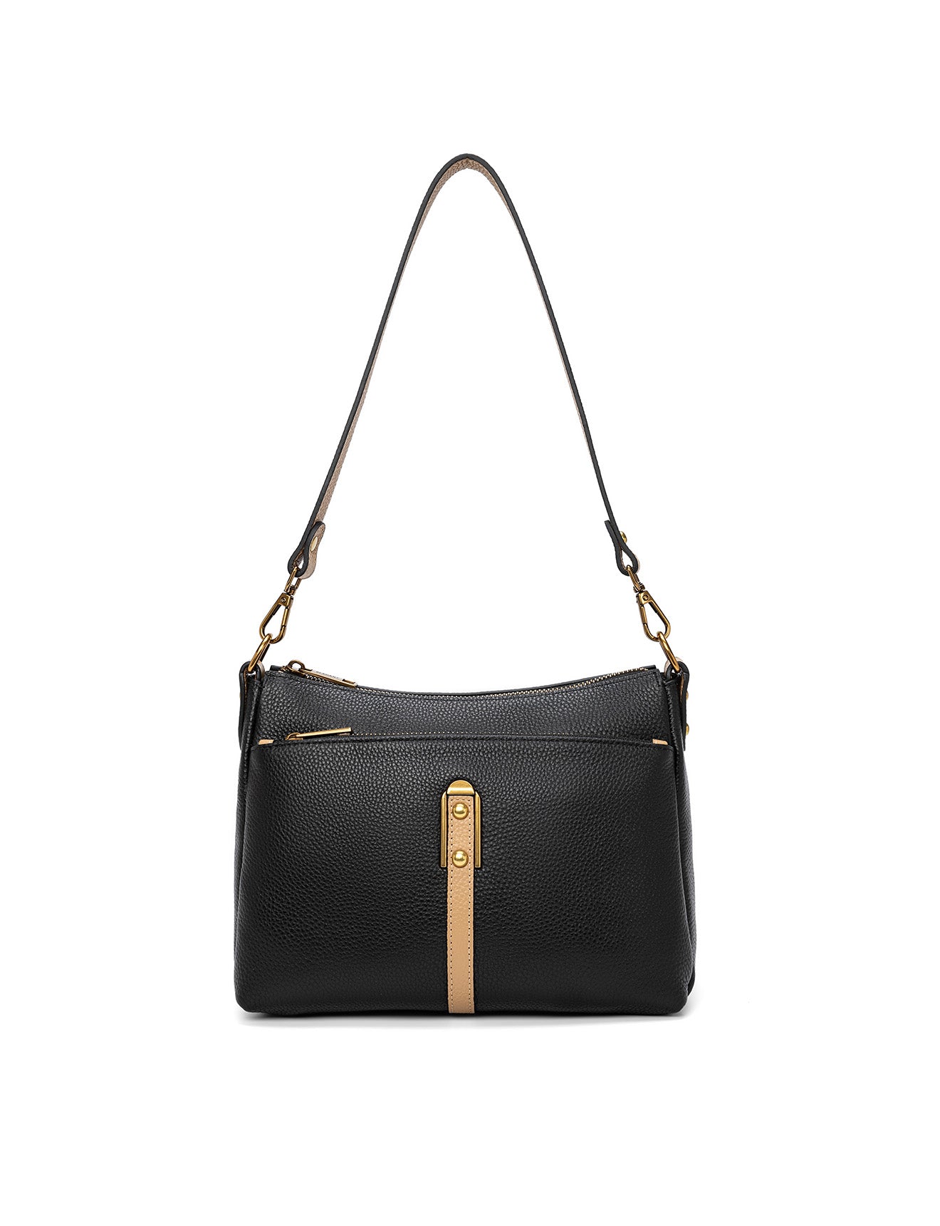 LAUREN BAG - BLACK W/ CAMEL