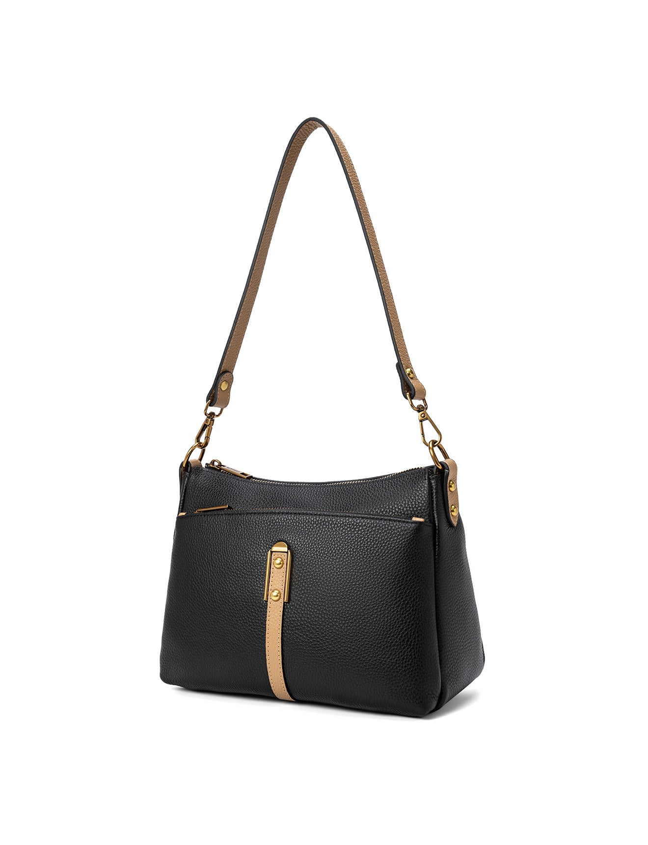 LAUREN BAG - BLACK W/ CAMEL