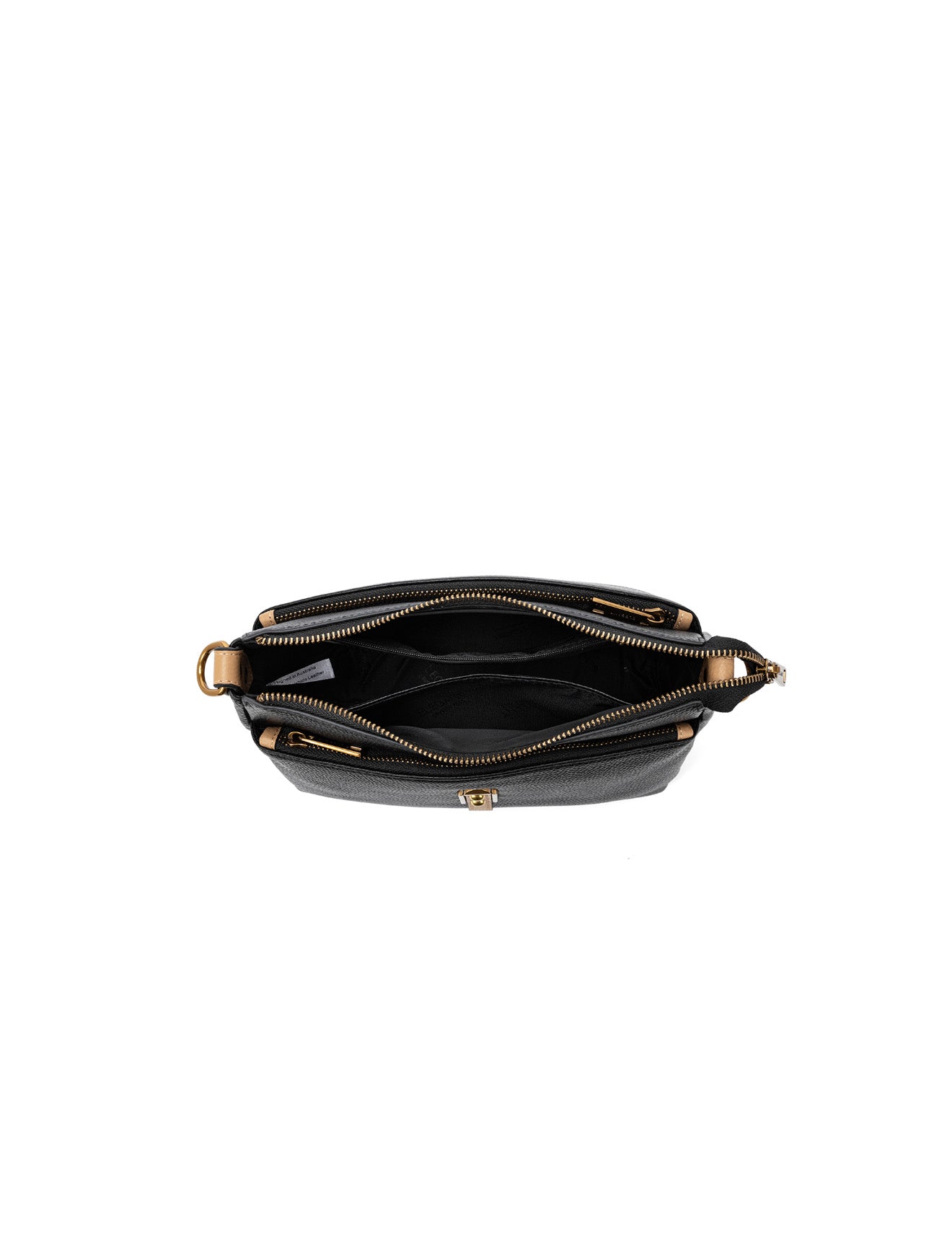 LAUREN BAG - BLACK W/ CAMEL