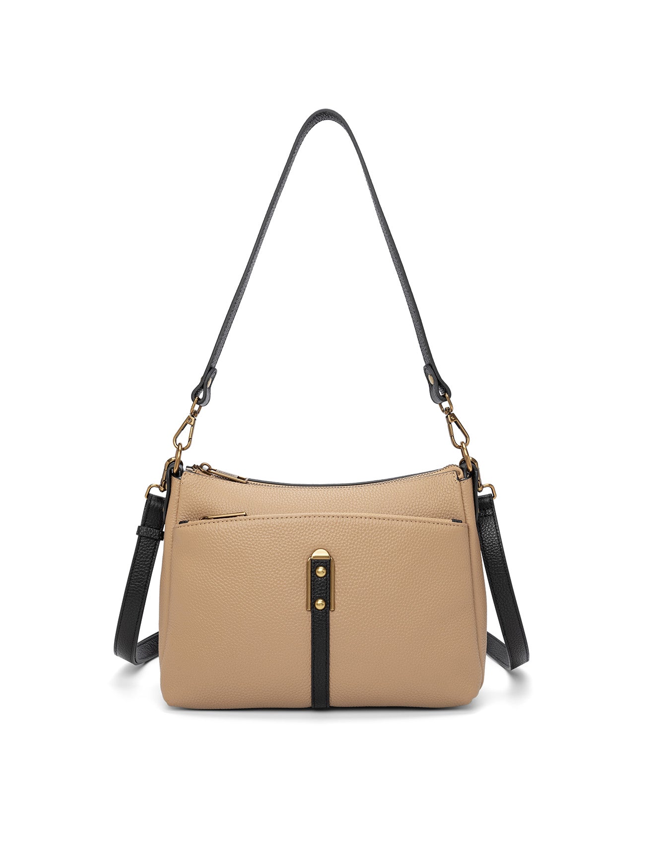 LAUREN BAG - CAMEL W/ BLACK