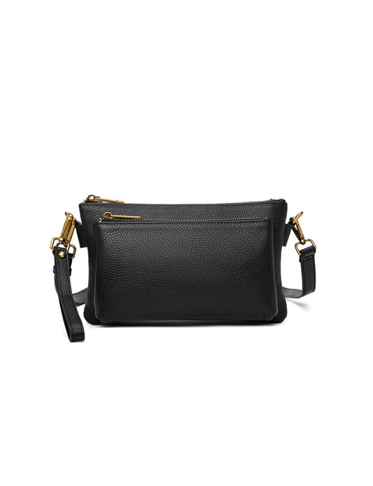ABIGAIL SATCHEL CLUTCH - BLACK