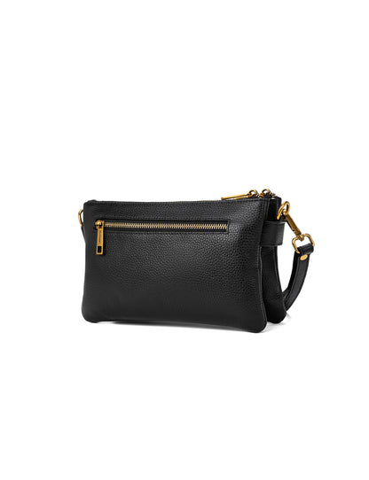 ABIGAIL SATCHEL CLUTCH - BLACK