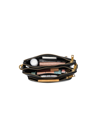 ABIGAIL SATCHEL CLUTCH - BLACK