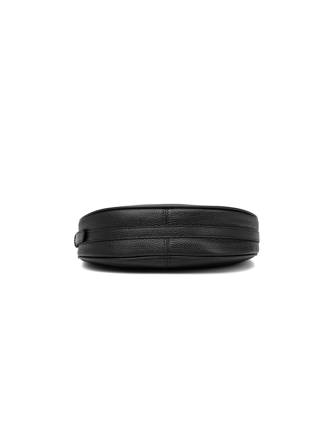 SOFIA LEATHER SHOULDER STRAP BAG w/ CHAIN DETAIL - BLACK