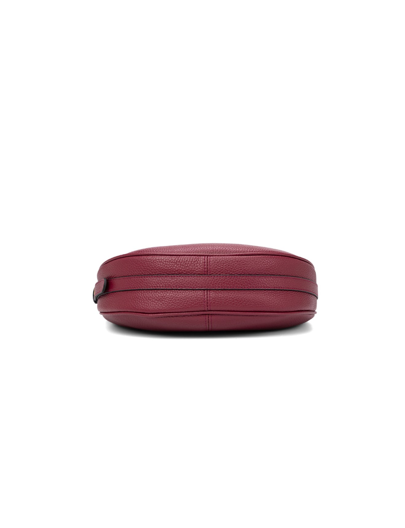 SOFIA LEATHER SHOULDER STRAP BAG w/ CHAIN DETAIL - BURGUNDY