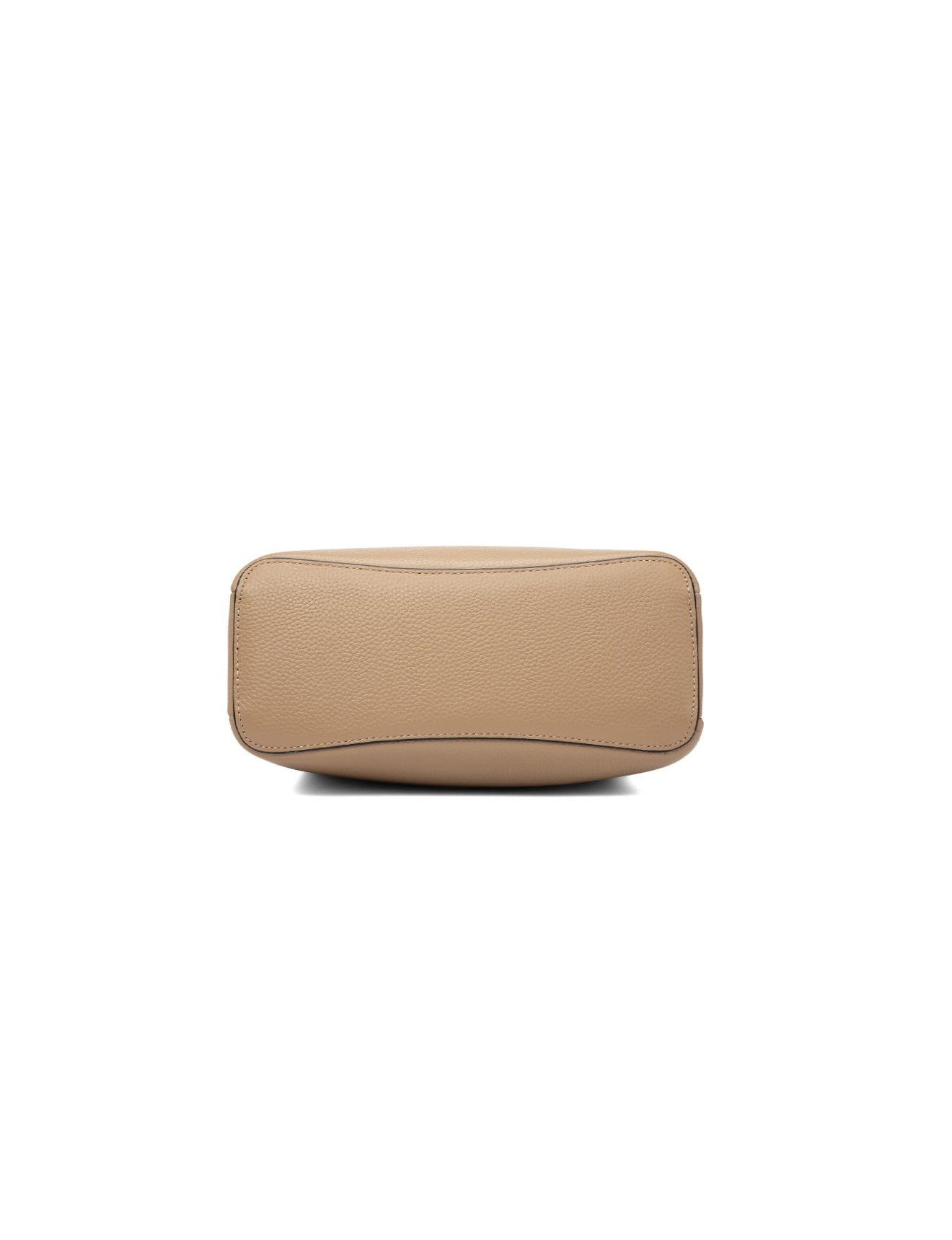 OLIVIA LEATHER BUCKET BAG W/ STRAP - CAMEL