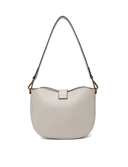 SILVANA LEATHER BAG - BEIGE
