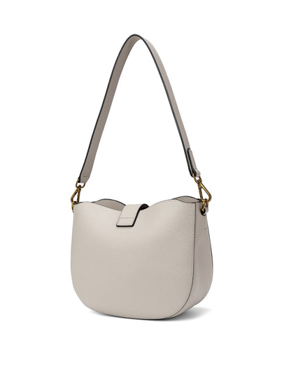 SILVANA LEATHER BAG - BEIGE