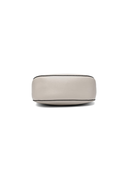 SILVANA LEATHER BAG - BEIGE