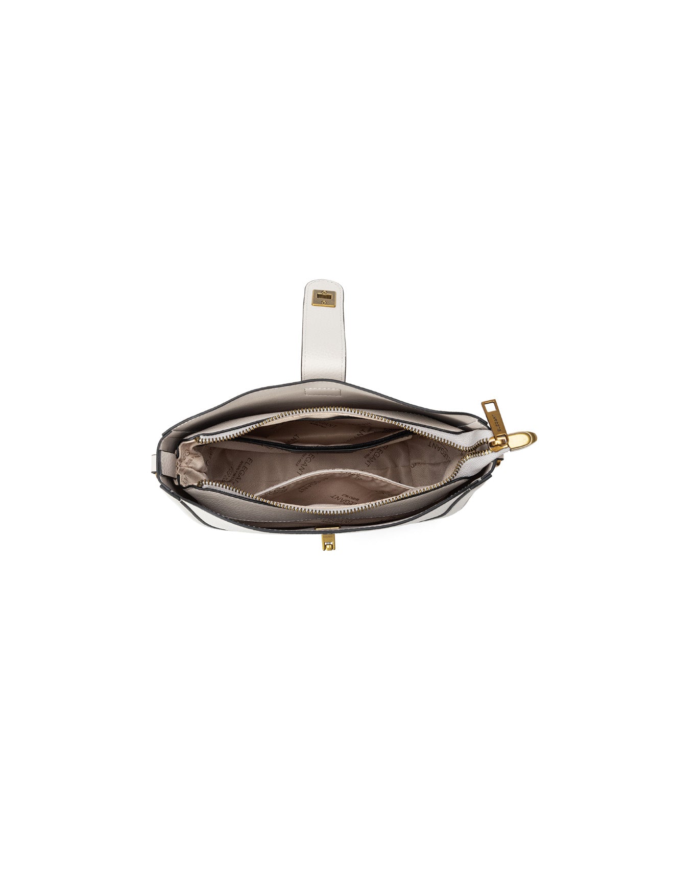 SILVANA LEATHER BAG - BEIGE