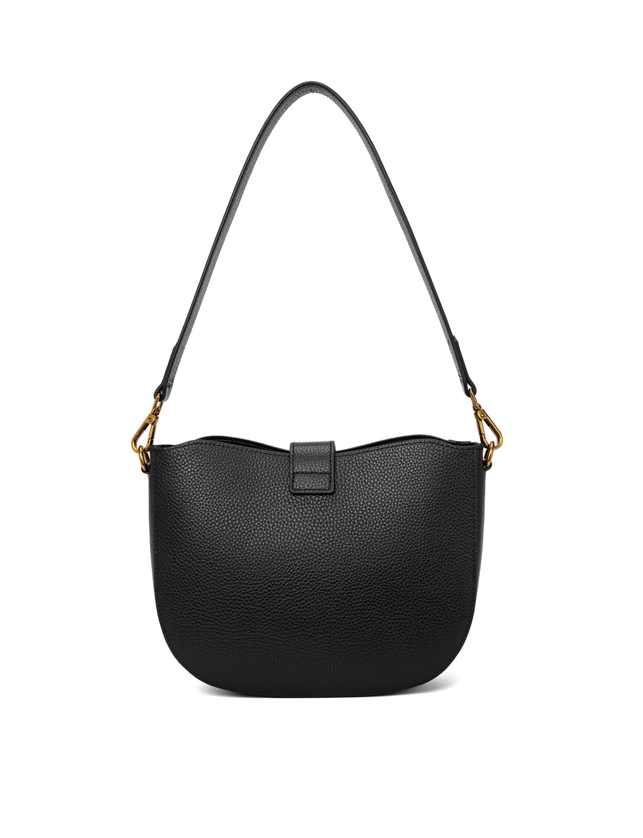 SILVANA LEATHER BAG - BLACK