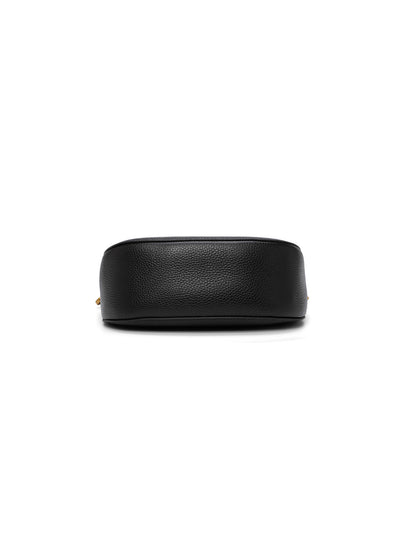 SILVANA LEATHER BAG - BLACK