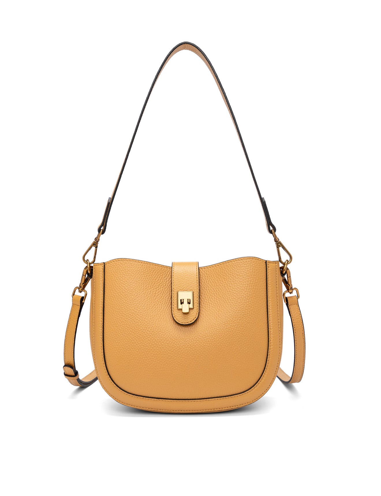 SILVANA LEATHER BAG - DIJON