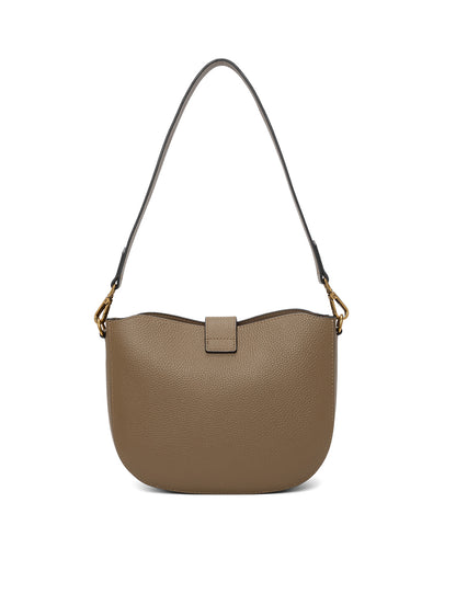 SILVANA LEATHER BAG - KHAKI