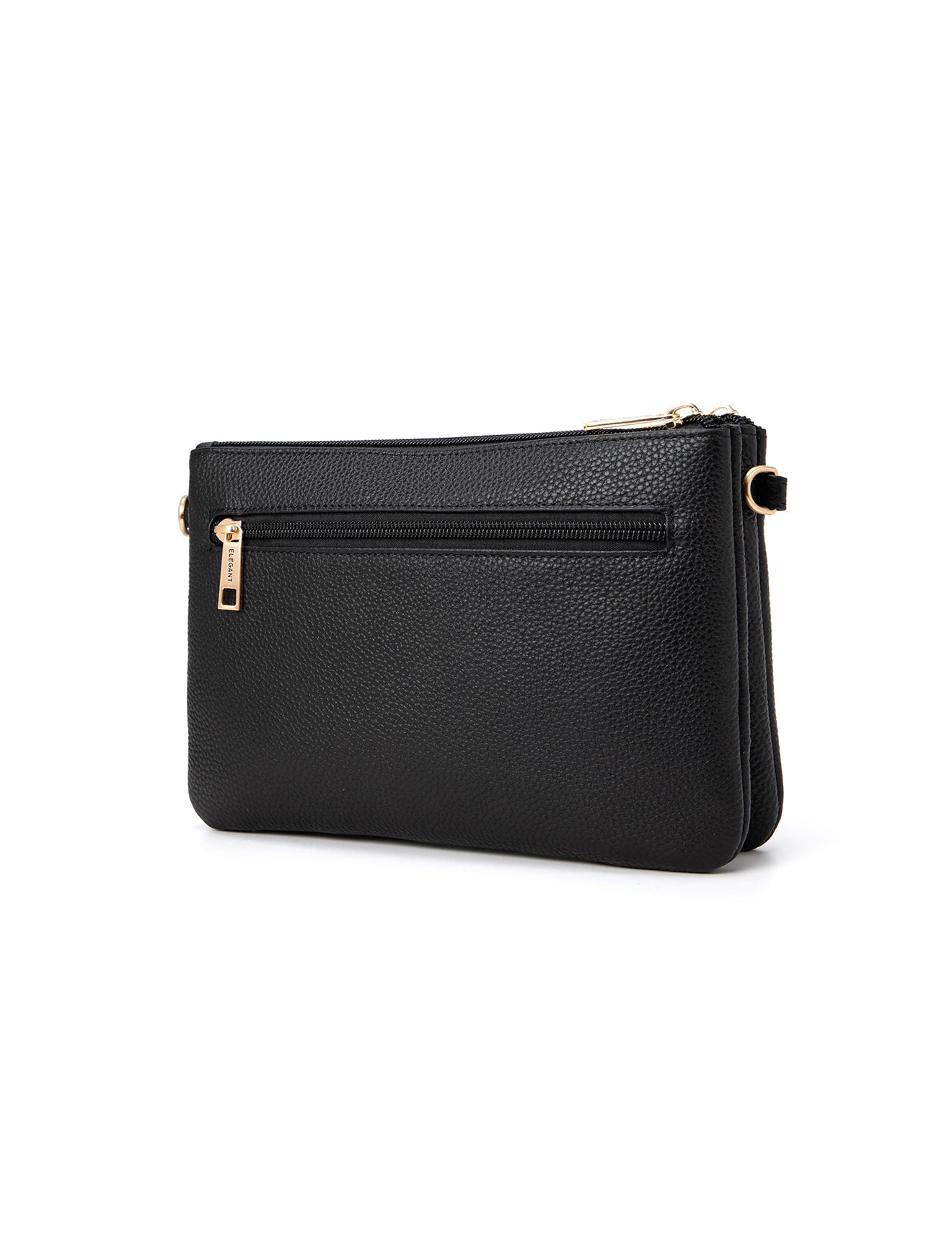 HOPE MULTI COMPARTMENT LEATHER XBODY BAG- E1-1010-BLK- NEW IN