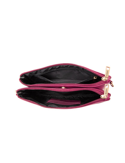 HOPE MULTI COMPARTMENT LEATHER XBODY BAG- E1-1010-RAS- NEW IN
