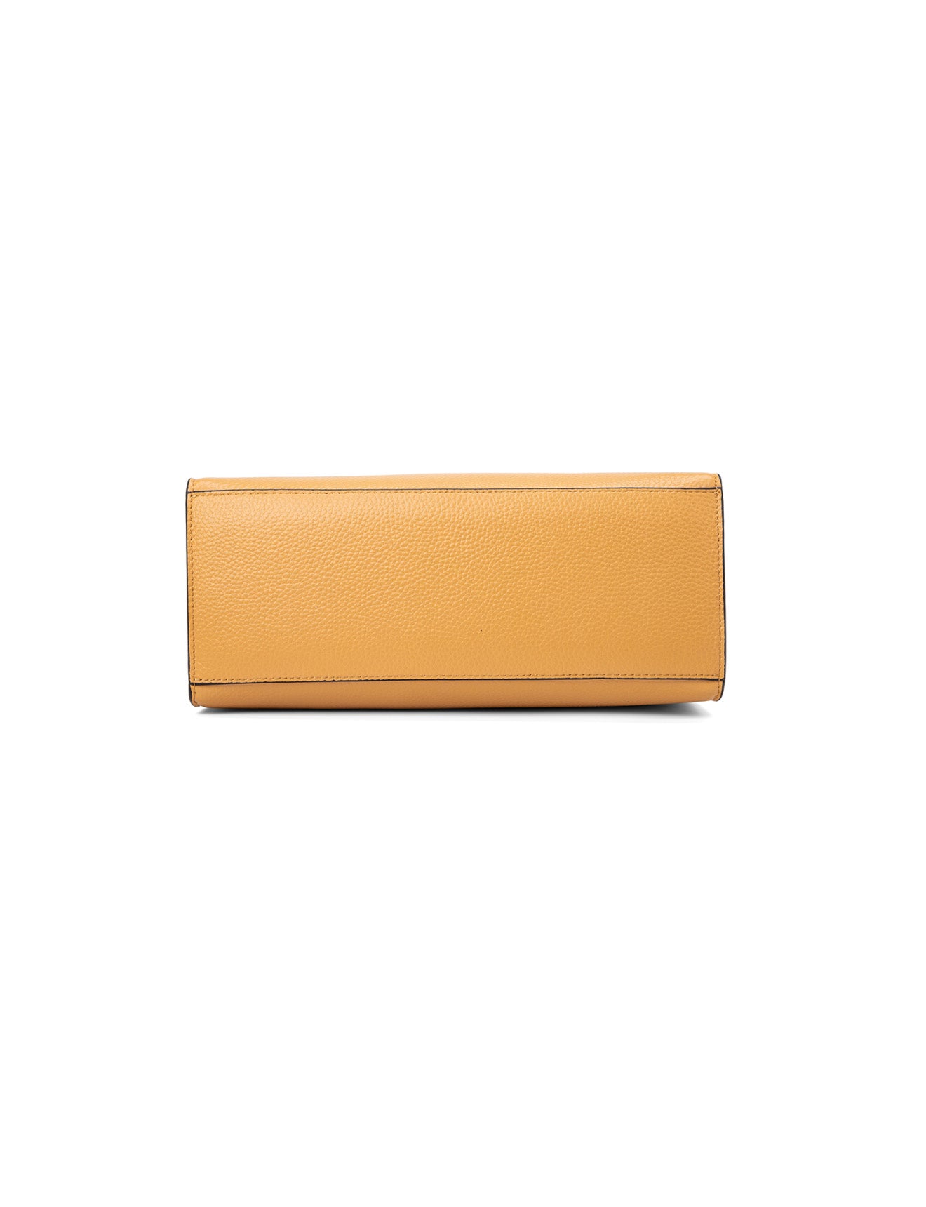 ELEGANT GRACE LEATHER CROSS BODY BAG W/ GOLD CLASP - DIJON