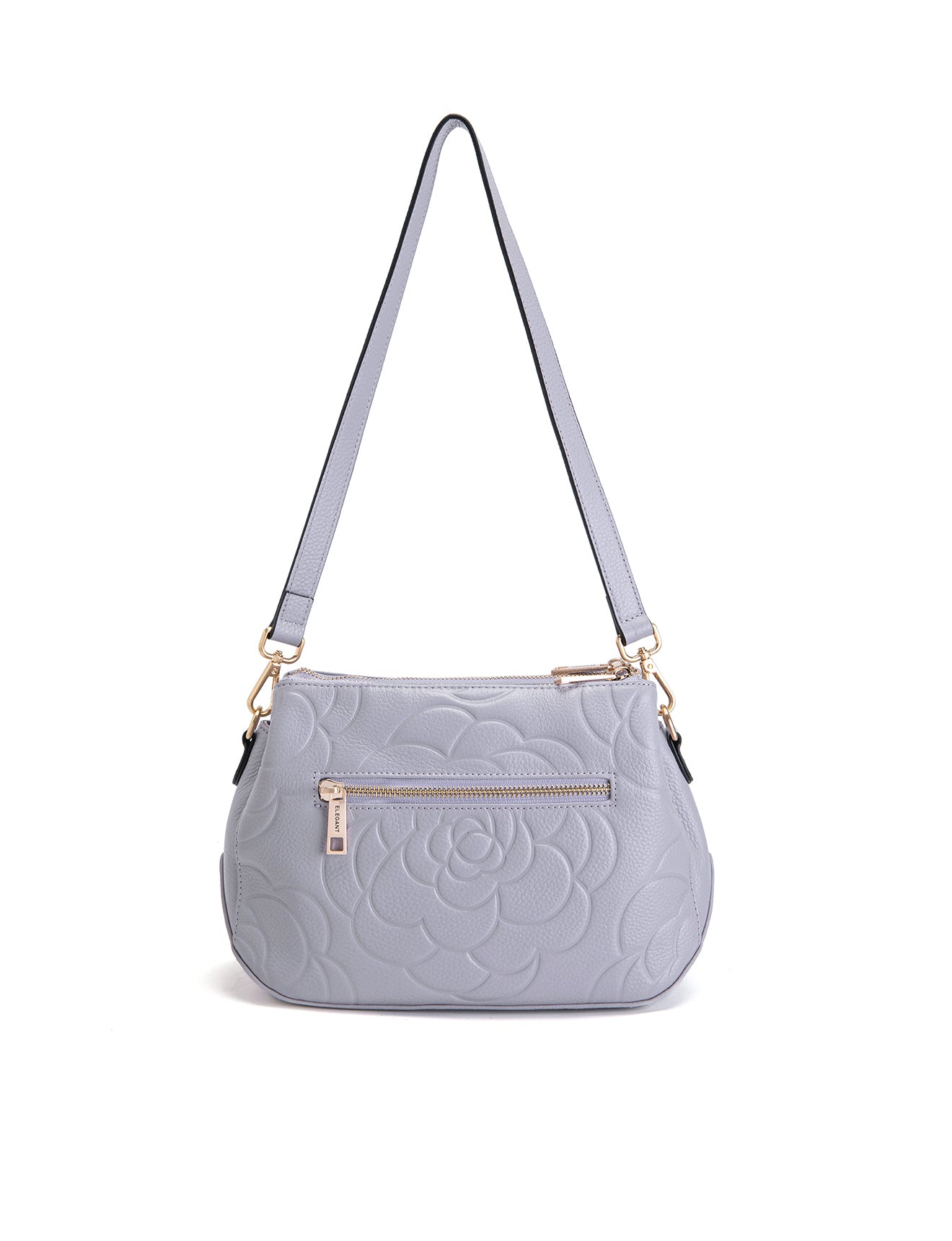 ROSIE 3 COMPARTMENT LEATHER XBODY BAG- E1-8285A-CORNFLOWER