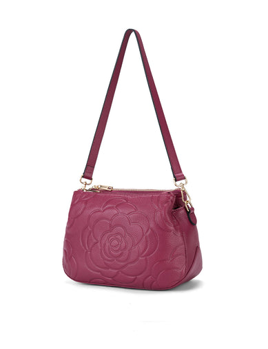 ROSIE 3 COMPARTMENT LEATHER XBODY BAG- E1-8285A-RAS – Serenade-Leather