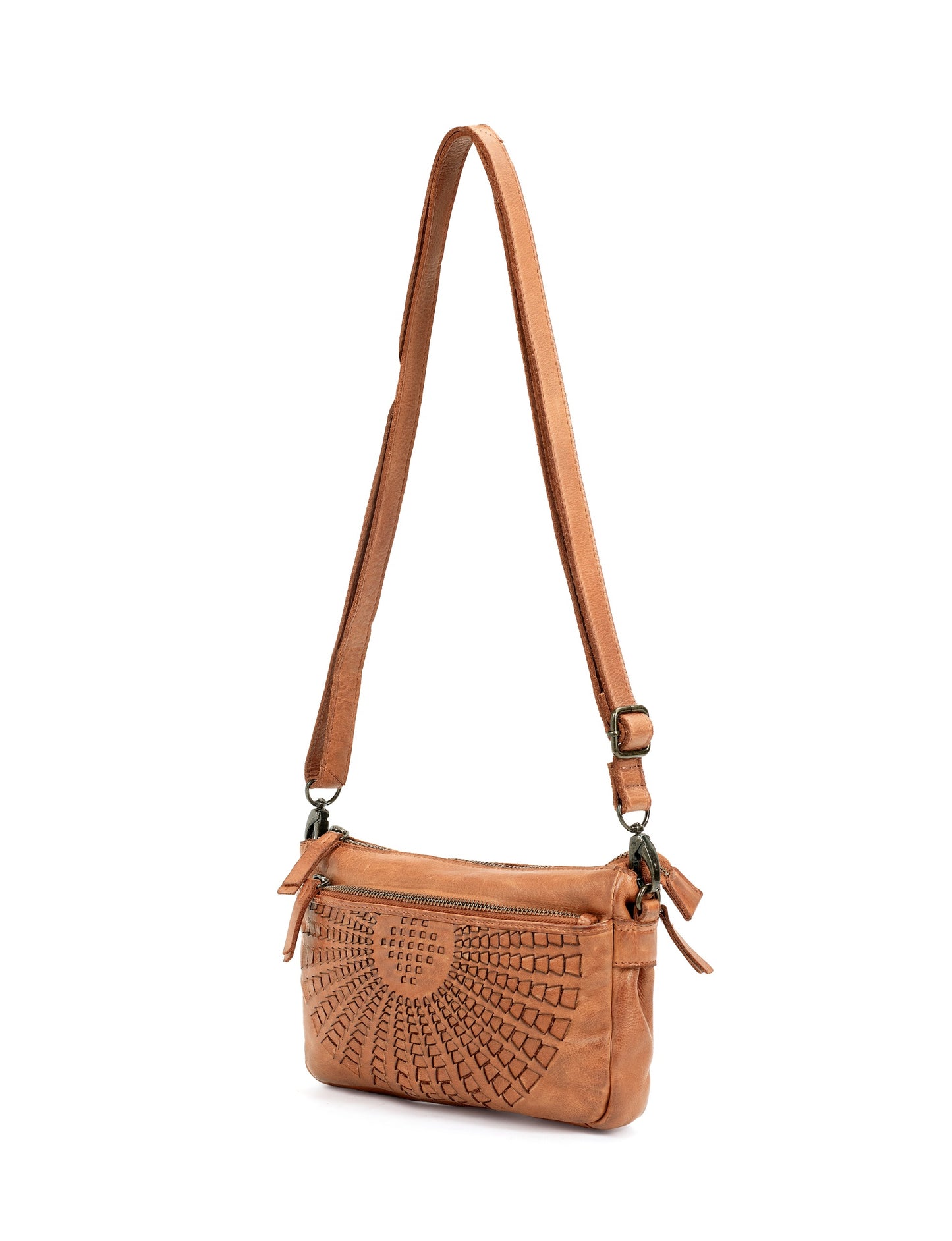 FITZROY CROSS BODY BAG W/ ADJUSTABLE STRAP - TAN
