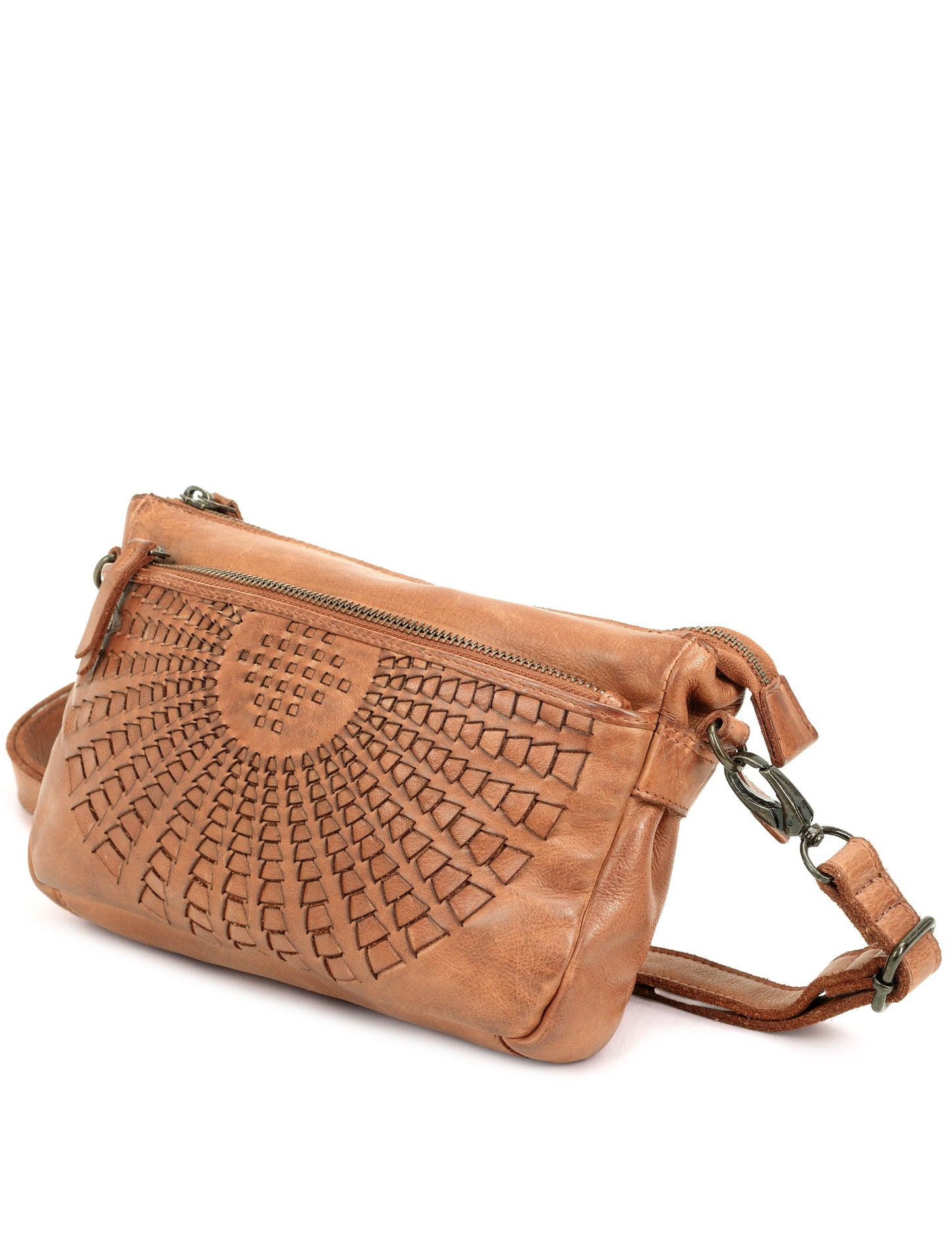 FITZROY CROSS BODY BAG W/ ADJUSTABLE STRAP - TAN