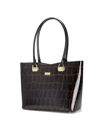 LEOPARD LARGE LEATHER TOTE BAG- NEW IN-H7-0285