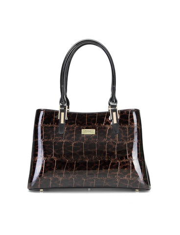 LEOPARD TRIPLE COMPARTMENT LEATHER BAG- NEW IN- H7-0378